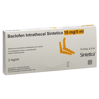 BACLOFEN Intrathecal Sint 10 mg/5ml 10 Amp 5 ml