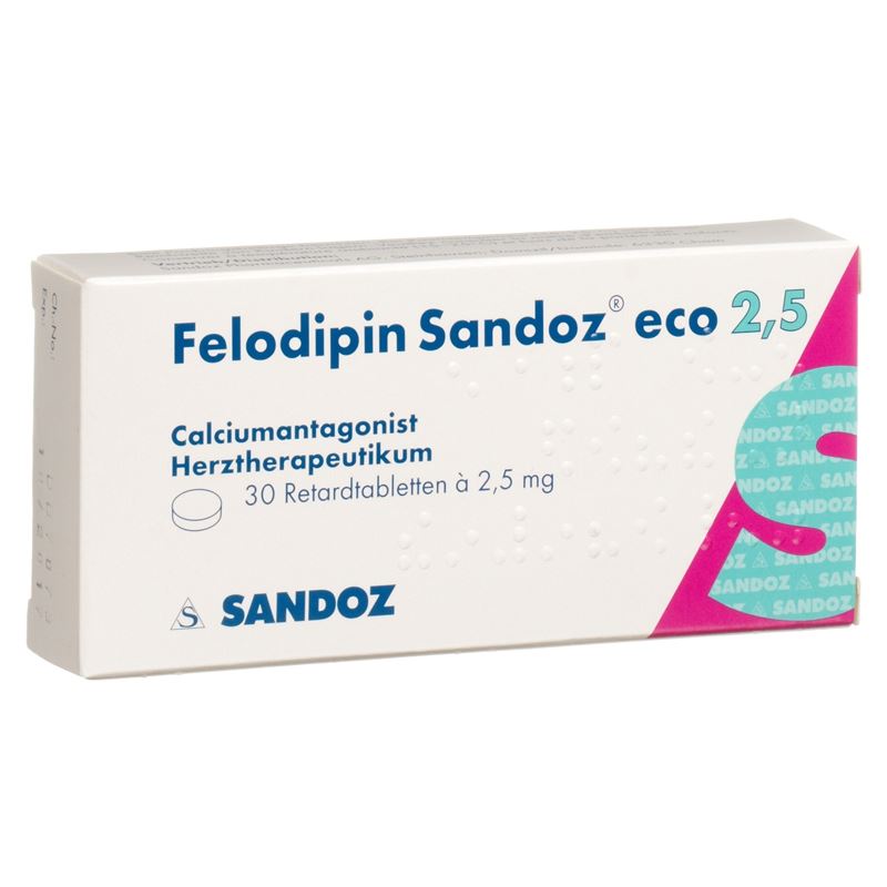 FELODIPIN Sandoz eco Ret Tabl 2.5 mg 30 Stk