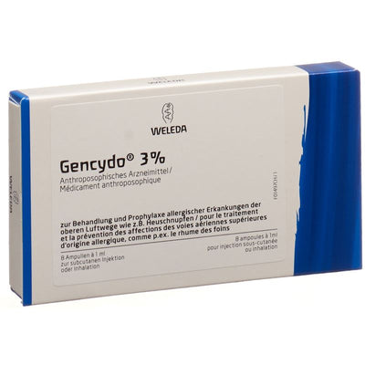 GENCYDO 3% Inj Lös 8 Amp 1 ml