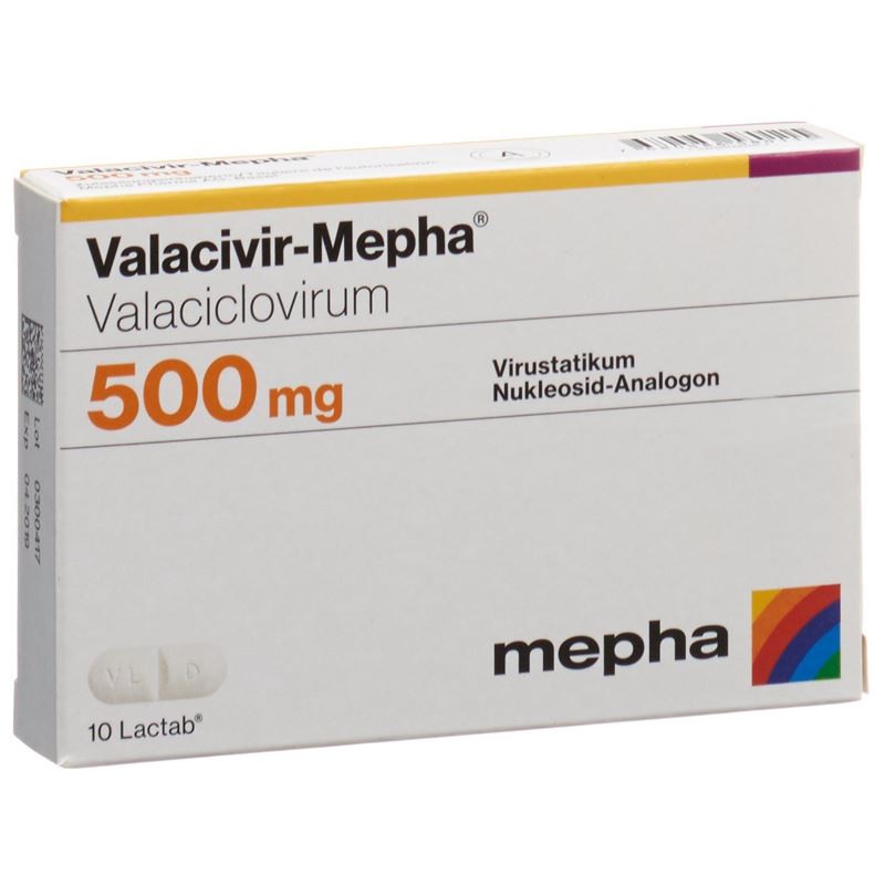 VALACIVIR Mepha Filmtabl 500 mg 10 Stk