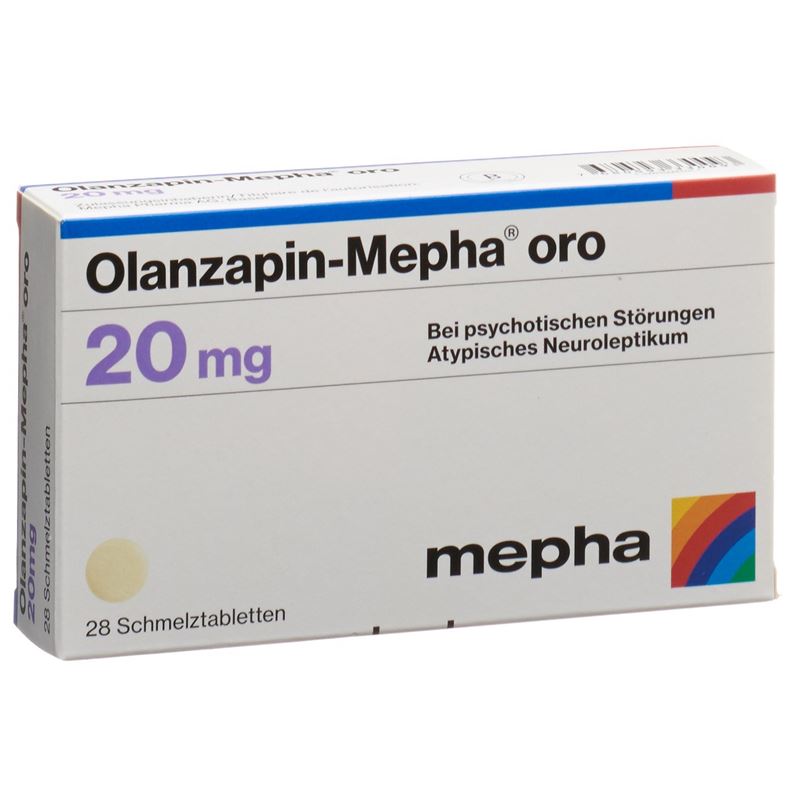 OLANZAPIN Mepha oro Schmelztabl 20 mg 28 Stk