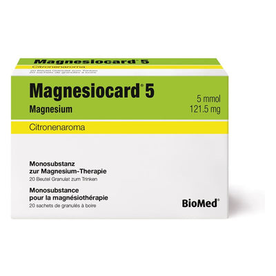 MAGNESIOCARD Gran 5 mmol Citron Btl 20 Stk