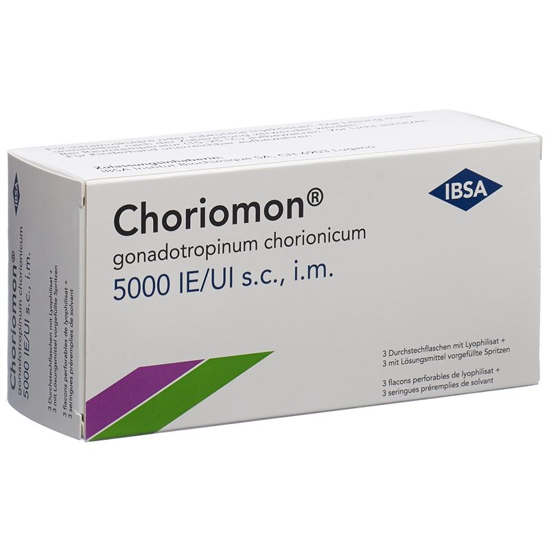 CHORIOMON 5000 IE c Solv (Spritze) Durchstf 3 Stk