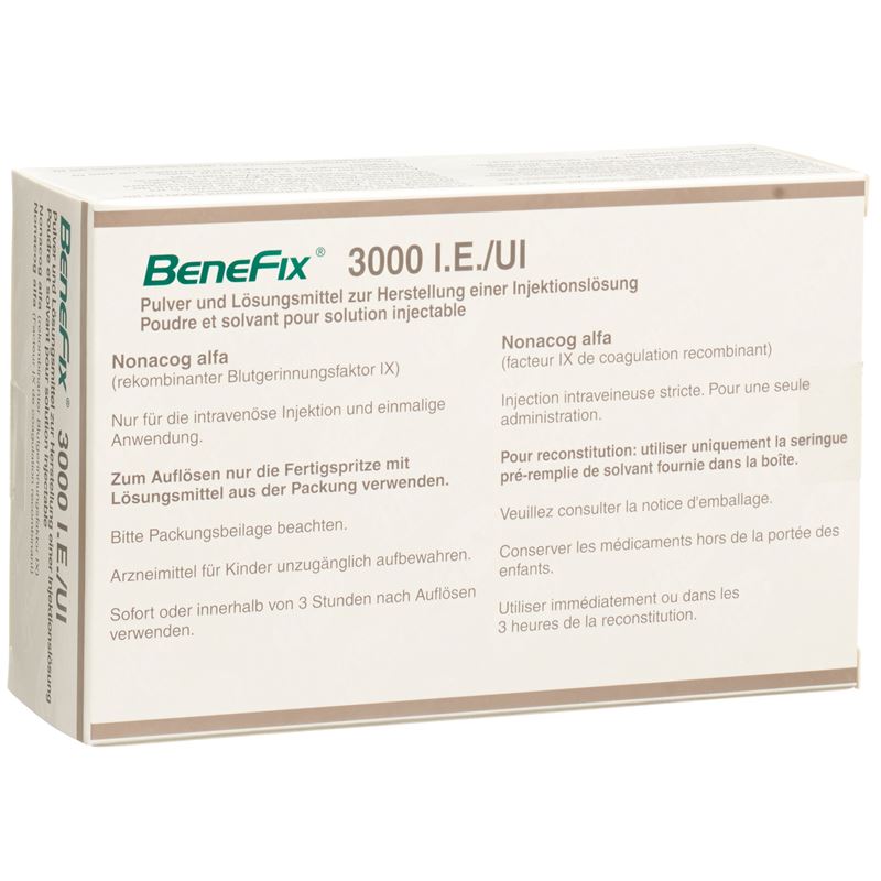 BENEFIX Trockensub 3000 IE c Solv Durchstf 5 ml