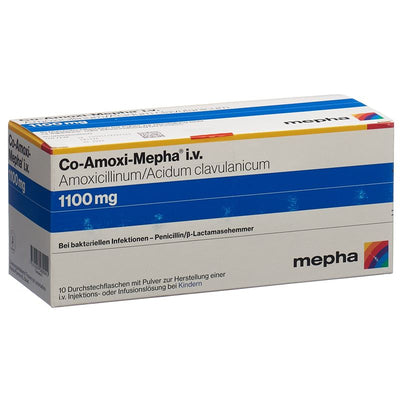 CO-AMOXI Mepha Trockensub 1100 mg Durchstf 10 Stk