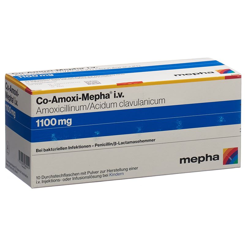 CO-AMOXI Mepha Trockensub 1100 mg Durchstf 10 Stk