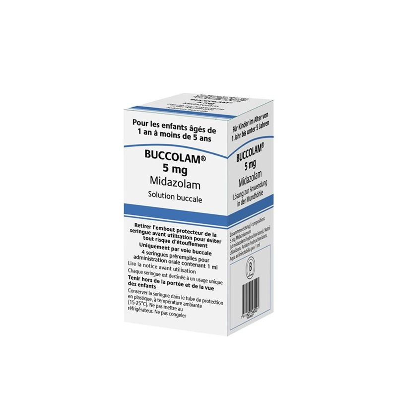 BUCCOLAM Lös 5 mg/1ml buccal Fertspr 4 Stk