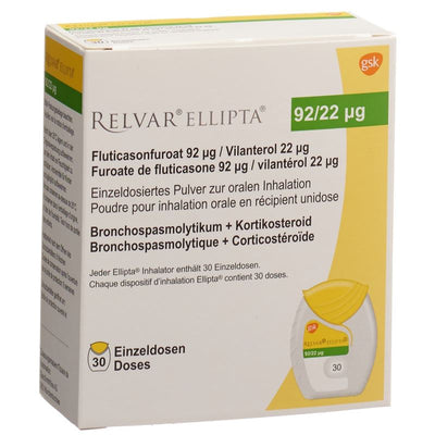 RELVAR ELLIPTA Inh Plv 92mcg/22mcg 30 Dos