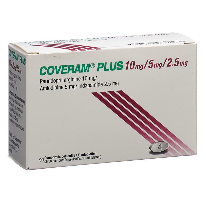 COVERAM plus Filmtabl 10/5/2.5mg Ds 90 Stk