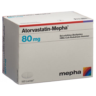 ATORVASTATIN Mepha Lactab 80 mg 100 Stk