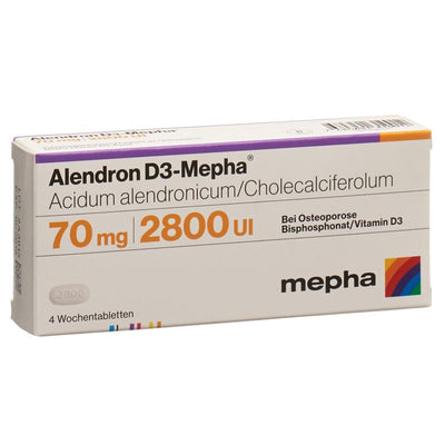 ALENDRON D3-Mepha Wochentabl 70/2800 4 Stk