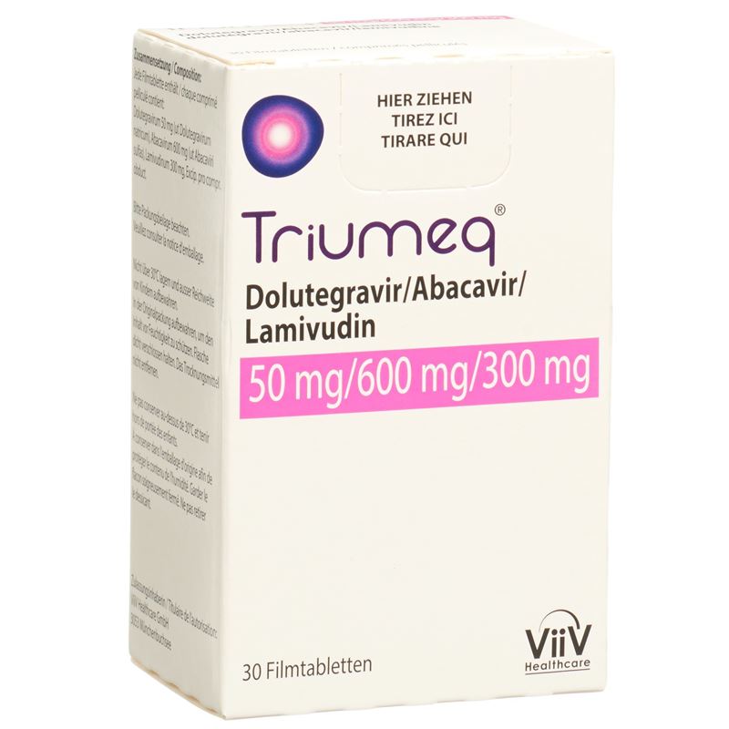 TRIUMEQ Filmtabl 50mg/600mg/300mg Ds 30 Stk