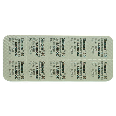 SIMCORA Filmtabl 40 mg 100 Stk - CONTENTBACK