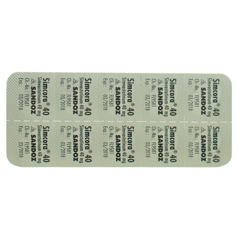 SIMCORA Filmtabl 40 mg 100 Stk - CONTENTBACK