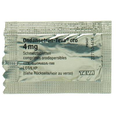 ONDANSETRON Teva oro Schmelztabl 4 mg Btl 10 Stk - CONTENTFRONT