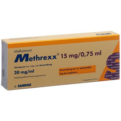 METHREXX Inj Lös 15 mg/0.75ml Fertspr 0.75 ml