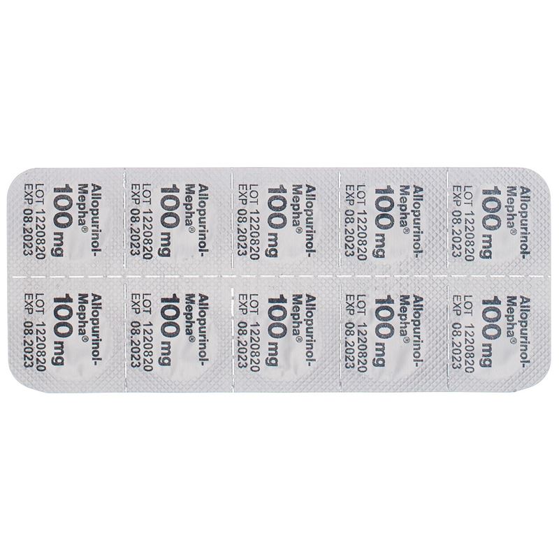 ALLOPURINOL Mepha Tabl 100 mg 100 Stk - CONTENTBACK