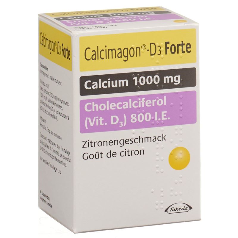CALCIMAGON D3 Forte Kautabl Zitrone Ds 60 Stk
