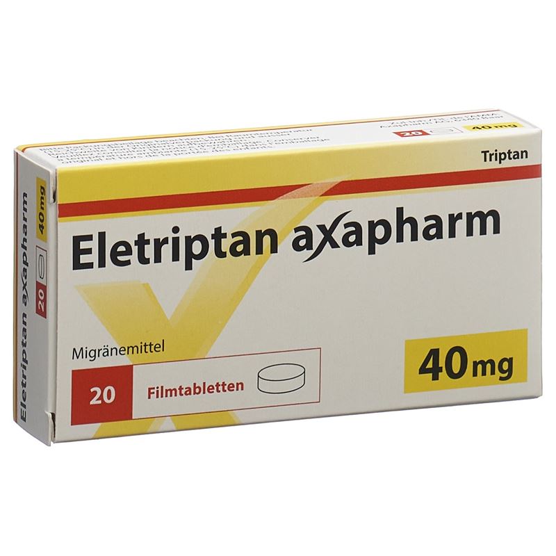 ELETRIPTAN Axapharm Filmtabl 40 mg 20 Stk