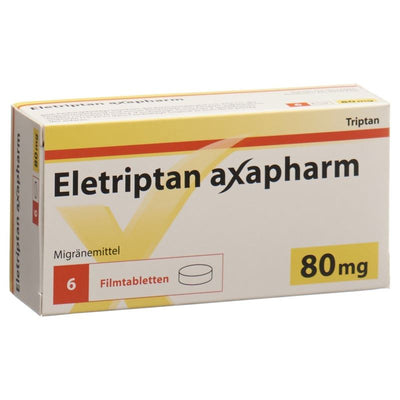 ELETRIPTAN Axapharm Filmtabl 80 mg 6 Stk