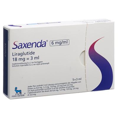 SAXENDA Inj Lös 6 mg/ml 5 Fertpen 3 ml