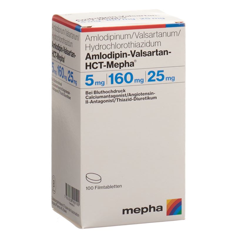 AMLODIPIN VALSARTAN HCT Mepha 5/160/25 100 Stk