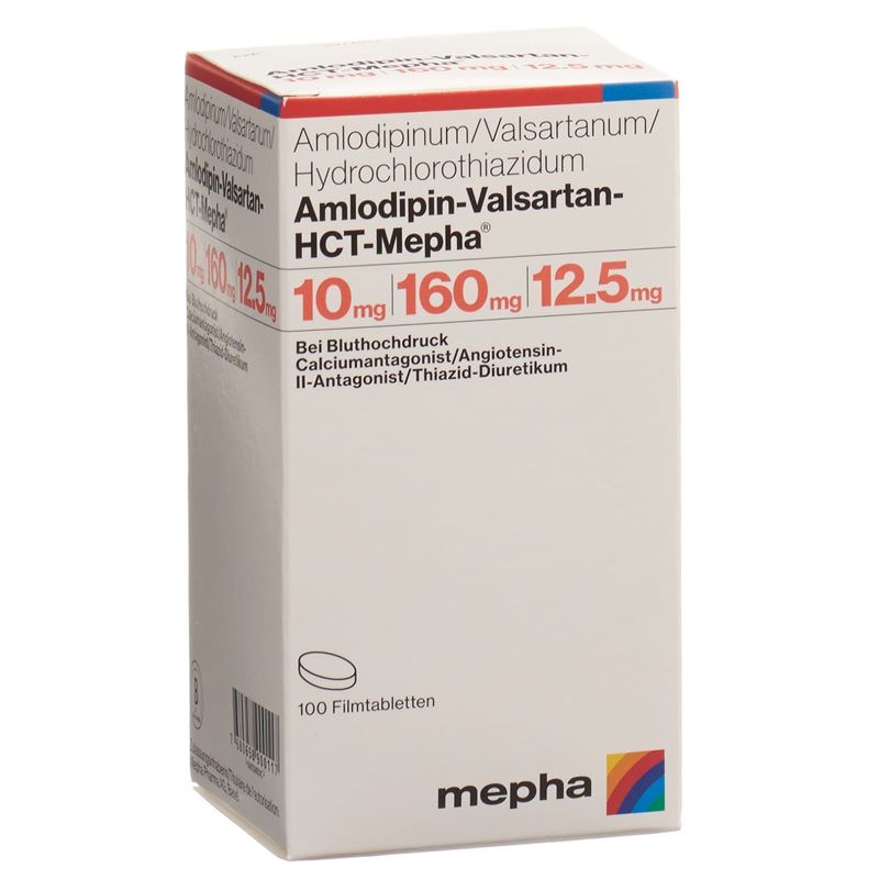 AMLODIPIN VALSARTAN HCT Mepha 10/160/12.5 100 Stk