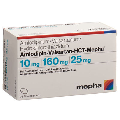 AMLODIPIN VALSARTAN HCT Mepha 10/160/25 98 Stk