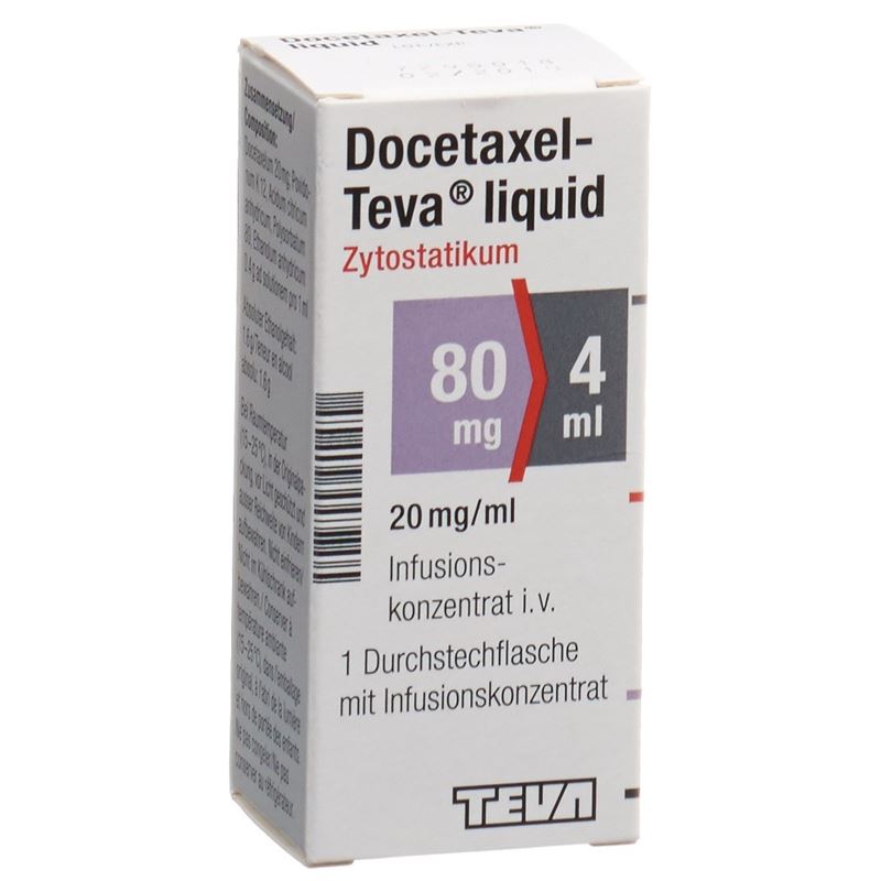 DOCETAXEL Teva liquid Inf Konz 80 mg/4ml Durchstf