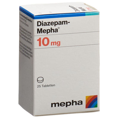 DIAZEPAM Mepha Tabl 10 mg Ds 25 Stk