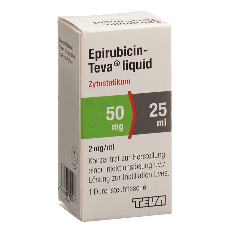 EPIRUBICIN Teva liquid 50 mg/25ml Durchstf