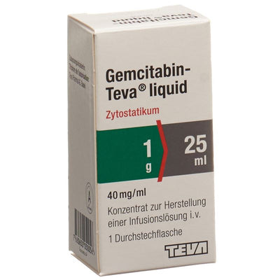 GEMCITABIN Teva liquid 1 g/25ml Durchstf