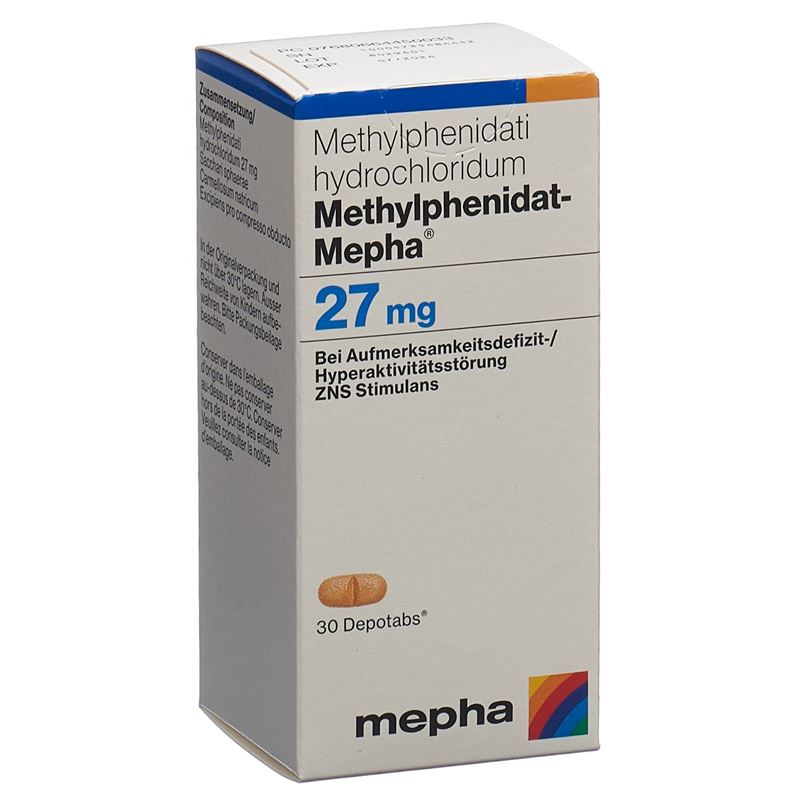 METHYLPHENIDAT Mepha Depotabs 27 mg Ds 30 Stk