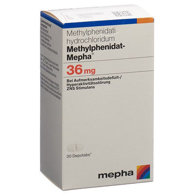 METHYLPHENIDAT Mepha Ret Tabl 36 mg Ds 30 Stk