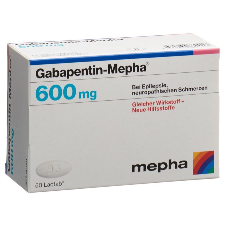 GABAPENTIN Mepha Lactab 600 mg 50 Stk