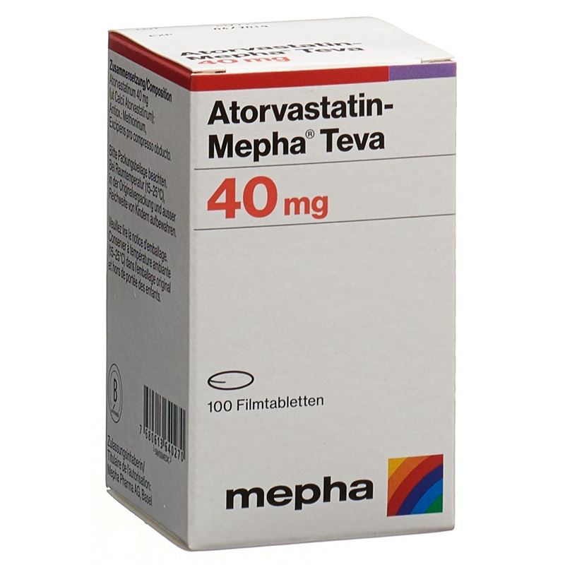 ATORVASTATIN Mepha Teva Filmtabl 40 mg Ds 100 Stk