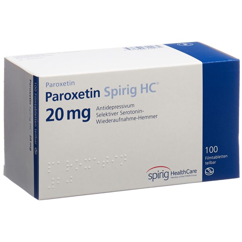 PAROXETIN Spirig HC Filmtabl 20 mg 100 Stk