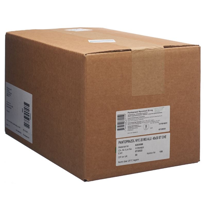 PANTOPRAZOL Nycomed Filmtabl 20 mg 30 x 45 Stk