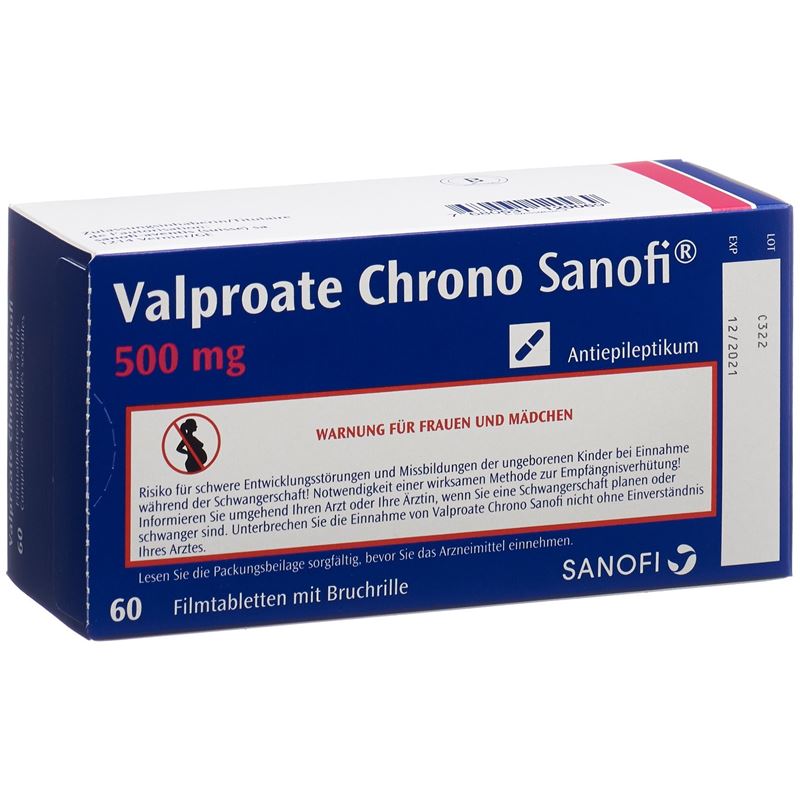 VALPROATE CHRONO Sanofi Filmtabl 500 mg 60 Stk