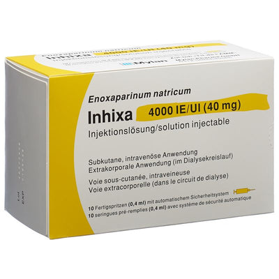 INHIXA Inj Lös 40 mg/0.4ml 10 Fertspr 0.4 ml