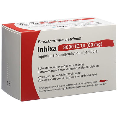 INHIXA Inj Lös 80 mg/0.8ml 10 Fertspr 0.8 ml