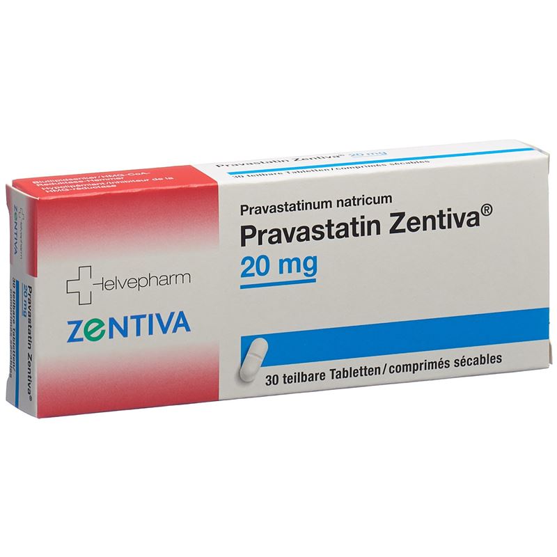 PRAVASTATIN Zentiva Tabl 20 mg 30 Stk