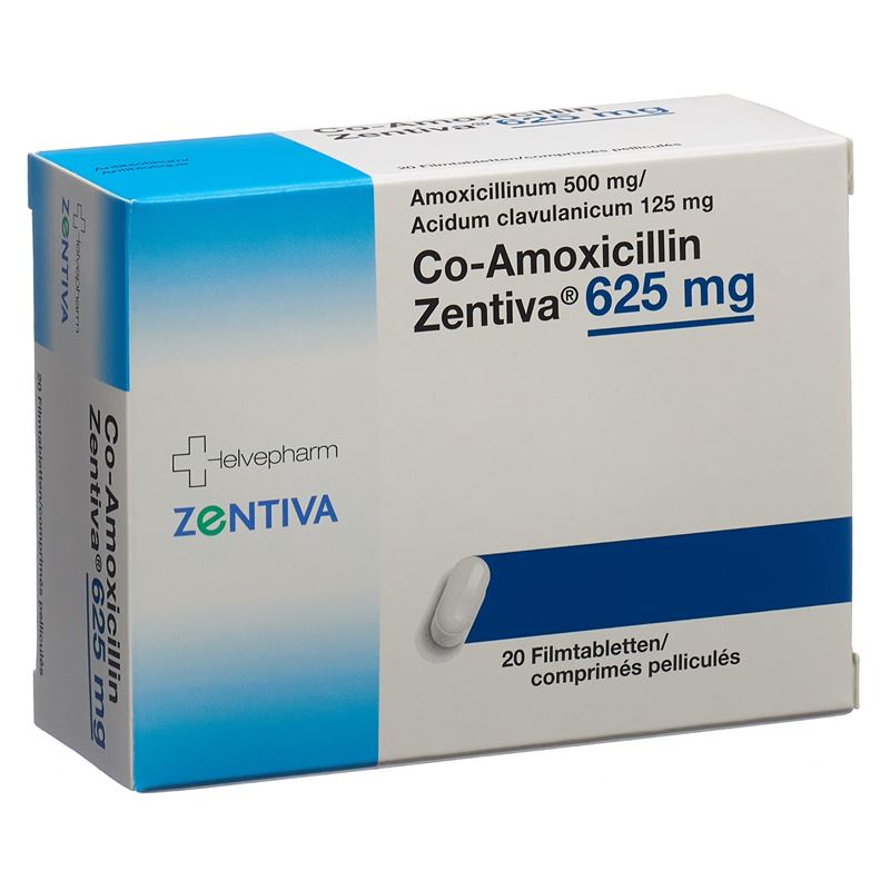 CO-AMOXICILLIN Zentiva Filmtabl 625 mg 20 Stk