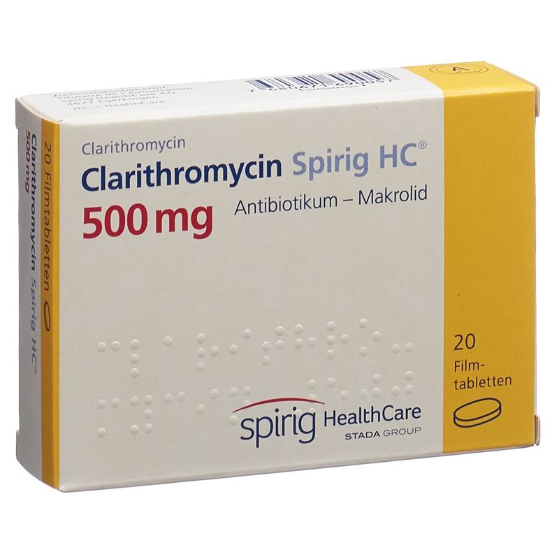 CLARITHROMYCIN Spirig HC Filmtabl 500 mg 20 Stk