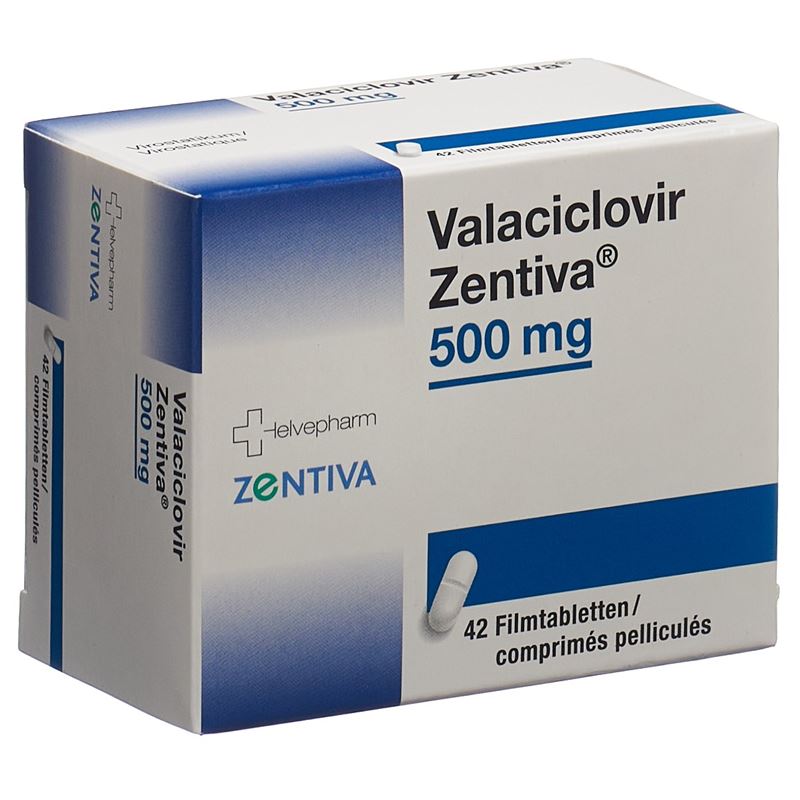 VALACICLOVIR Zentiva Filmtabl 500 mg 42 Stk