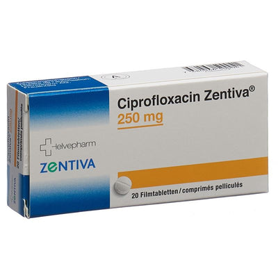 CIPROFLOXACIN Zentiva Filmtabl 250 mg 20 Stk