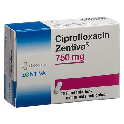 CIPROFLOXACIN Zentiva Filmtabl 750 mg 20 Stk