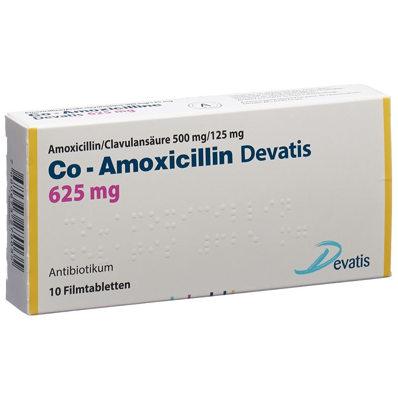 CO-AMOXICILLIN Devatis Filmtabl 625 mg 10 Stk