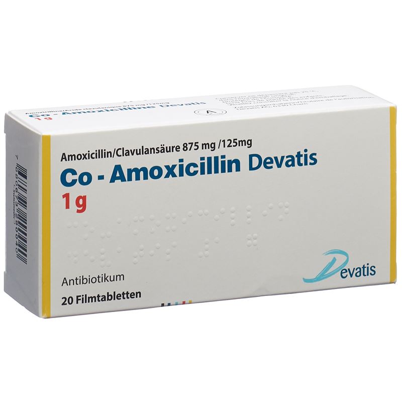 CO-AMOXICILLIN Devatis Filmtabl 1 g 20 Stk