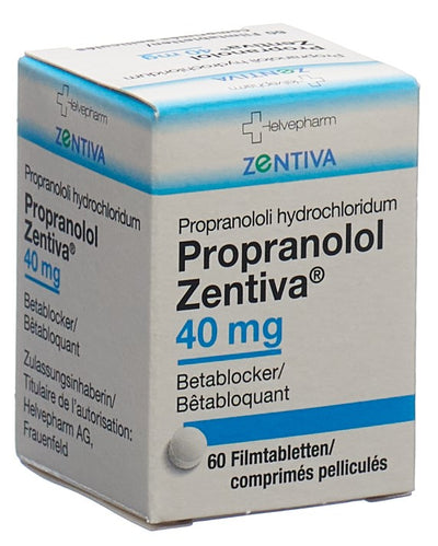 PROPRANOLOL Zentiva Filmtabl 40 mg Ds 60 Stk